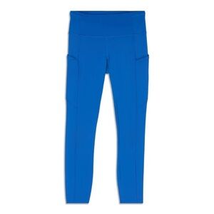 Lululemon Fast and Free High Rise Tight 25” in cerulean blue